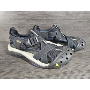 Keen Aqua Stop Men Size 10 Black Quick Dry Hiking Sandals Mesh Closed Toe Water